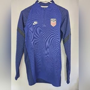 Nike USA Vaporknit 2020 Soccer Drill  Top Long Sleeve Blue Men's Size XS
